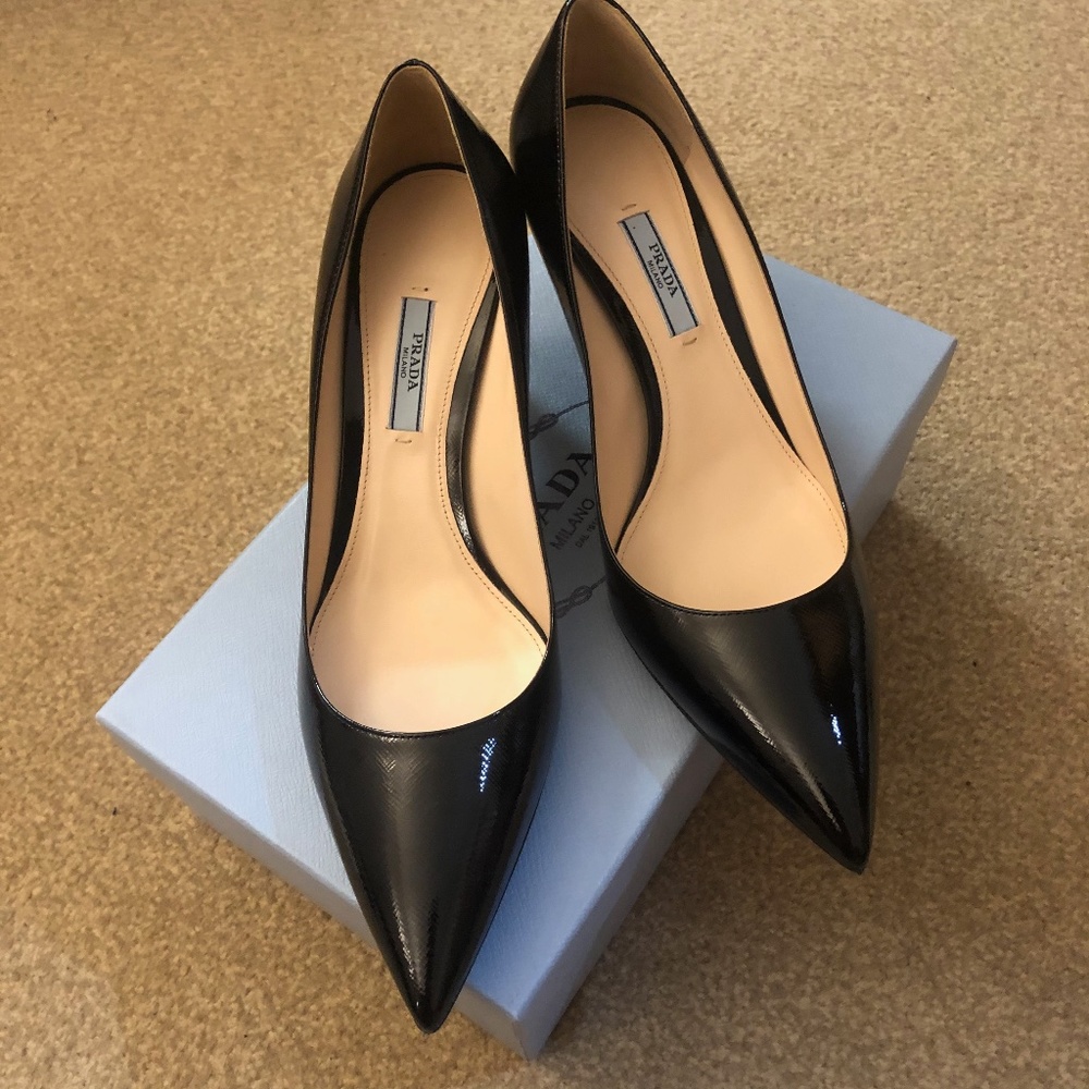 Prada Calzature Donna Nero - saffiano leather (70mm)